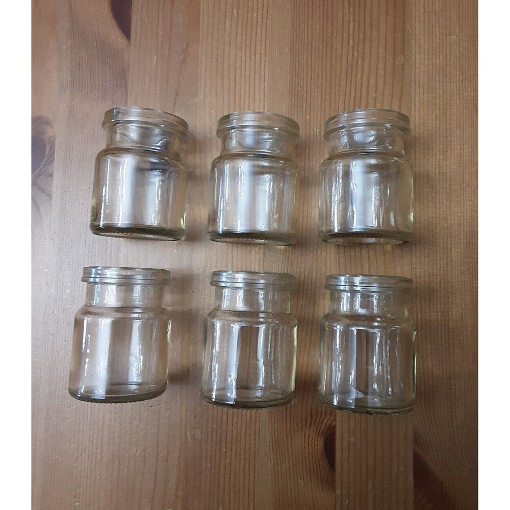6 Small Glass Jars